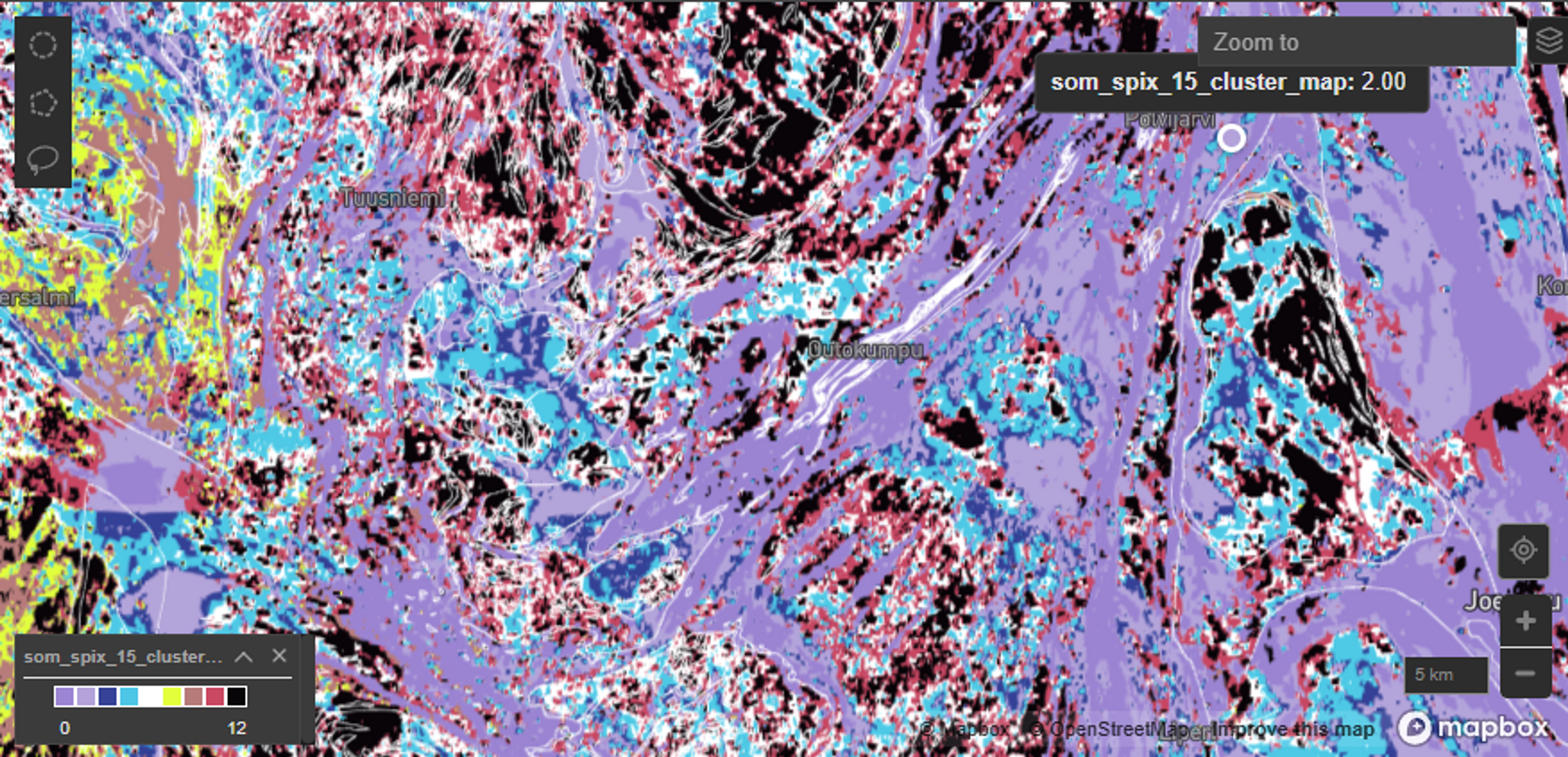 Fig. 1 AI Bedrock map in Finland vs original bedrock map.