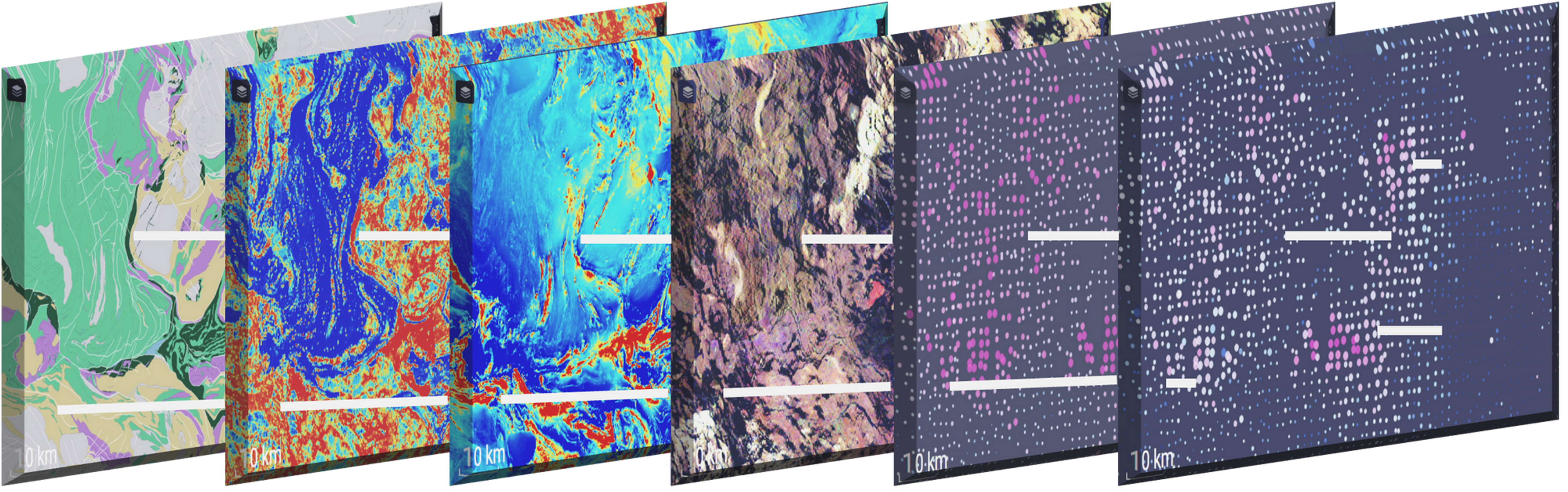 Utilisation of all datasets in regional prospectivity mapping.